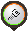 Icon of a car key