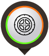 Icon of a car tire